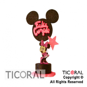 ADORNO TIMBAL C/FIGURA MINNIE TELGO F/C x 1